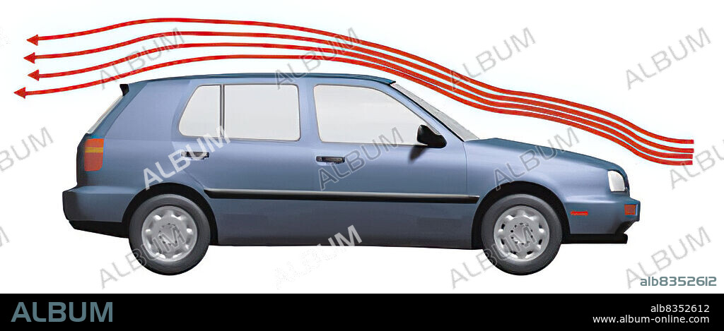 Surprisingly, a sedan has a better wind resistance profile and consumes less fuel than an F1 car, which uses the wind resistance of its external components (wing, wheels) to stay glued to the track at very high speeds.