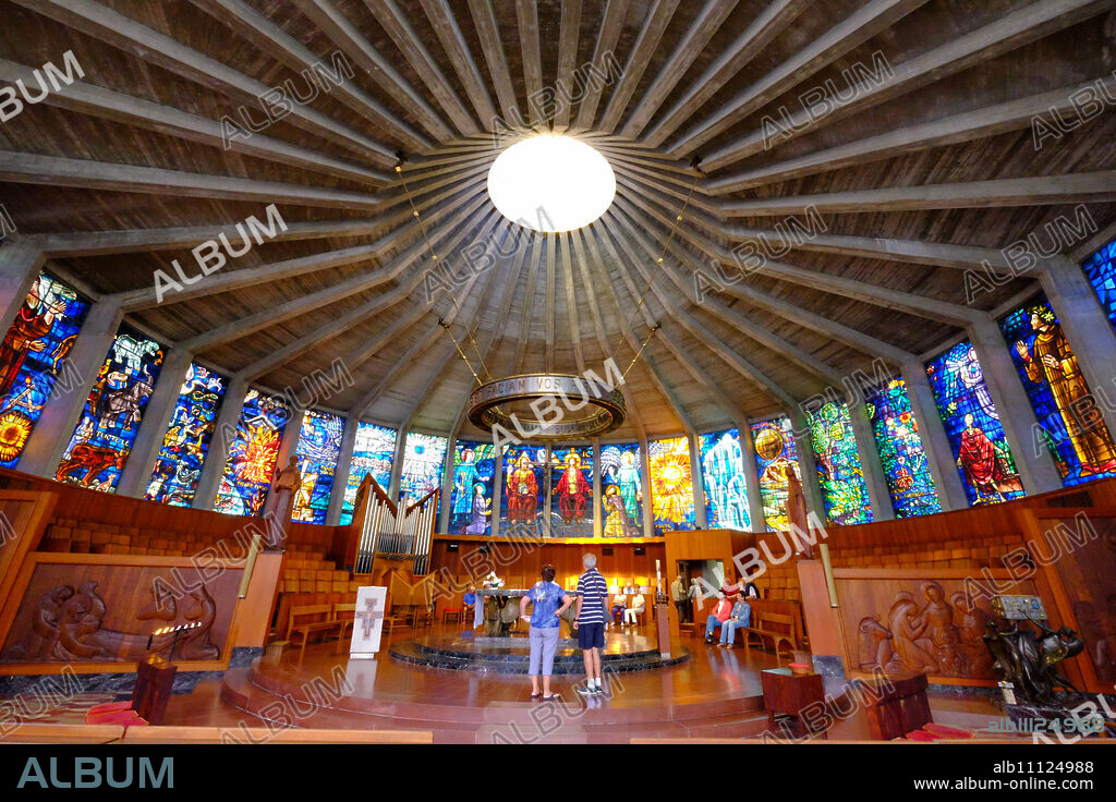 Nuestra Senora de los Angeles de la Porciuncula Church (Iglesia de Cristal) (Glass Church), Palma de Mallorca, Majorca, Balearic Islands, Spain, Europe.
