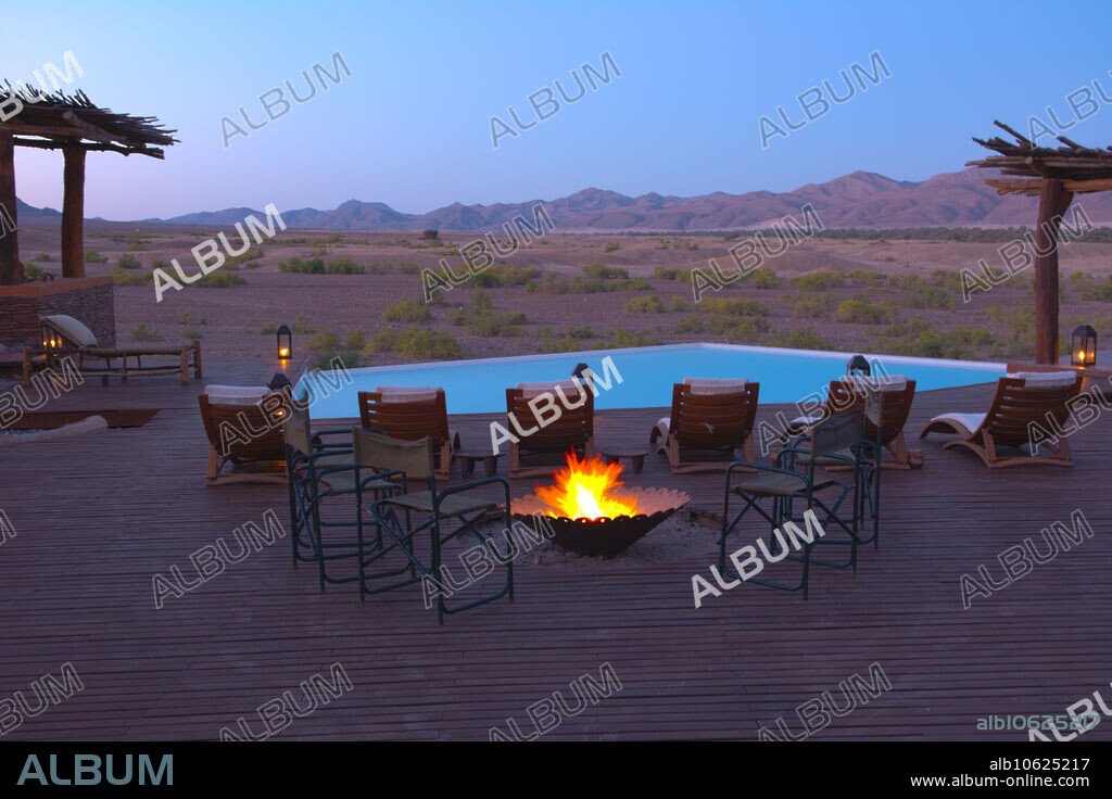 Okahirongo elephant lodge resort with scenic view. Namibia, Africa.