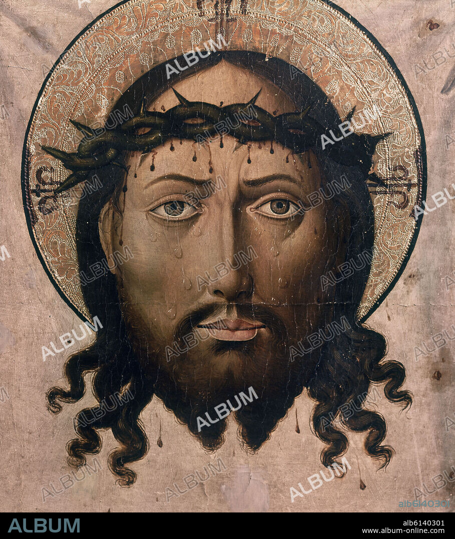 MAESTRO DE PEREA (1790-1510). EL PAÑO DE LA VERONICA CON LA SANTA FAZ - SIGLO XV.