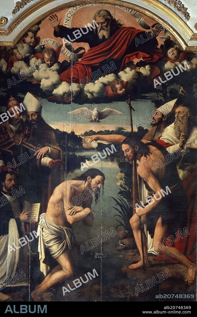 VICENTE MASIP O VICENTE MACIP (1475-1550). BAUTISMO DE JESUS - S XVI - RENACIMIENTO ESPAÑOL.