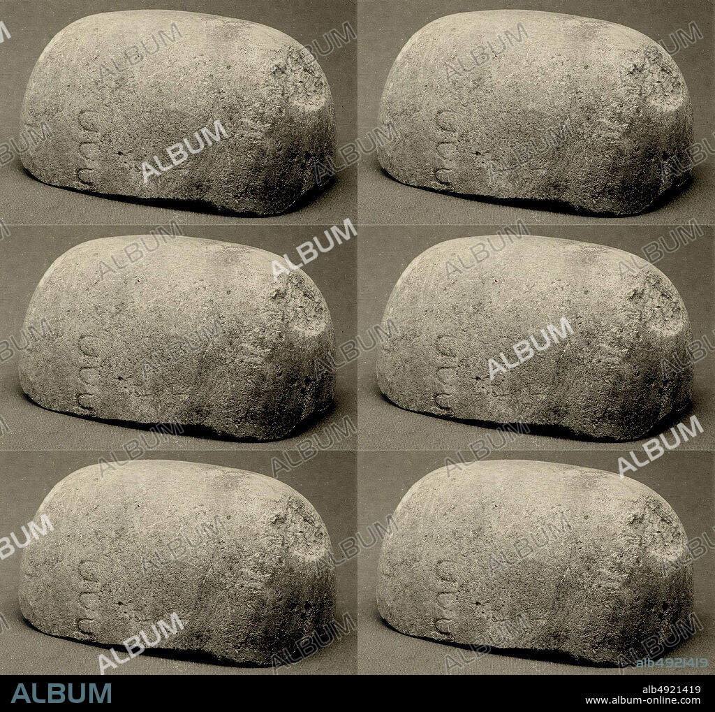 Weight: 100 deben ?, Middle Kingdom, Dynasty 1213, ca. 19811640 B.C., From Egypt, Memphite Region, Lisht North, Cemetery, 192022, Travertine (Egyptian alabaster), H. 10.3 × W. 6.8 × D. 5.5 cm, weight: 714g (4 1/16 × 2 11/16 × 2 3/16 in., 0.7 kg).