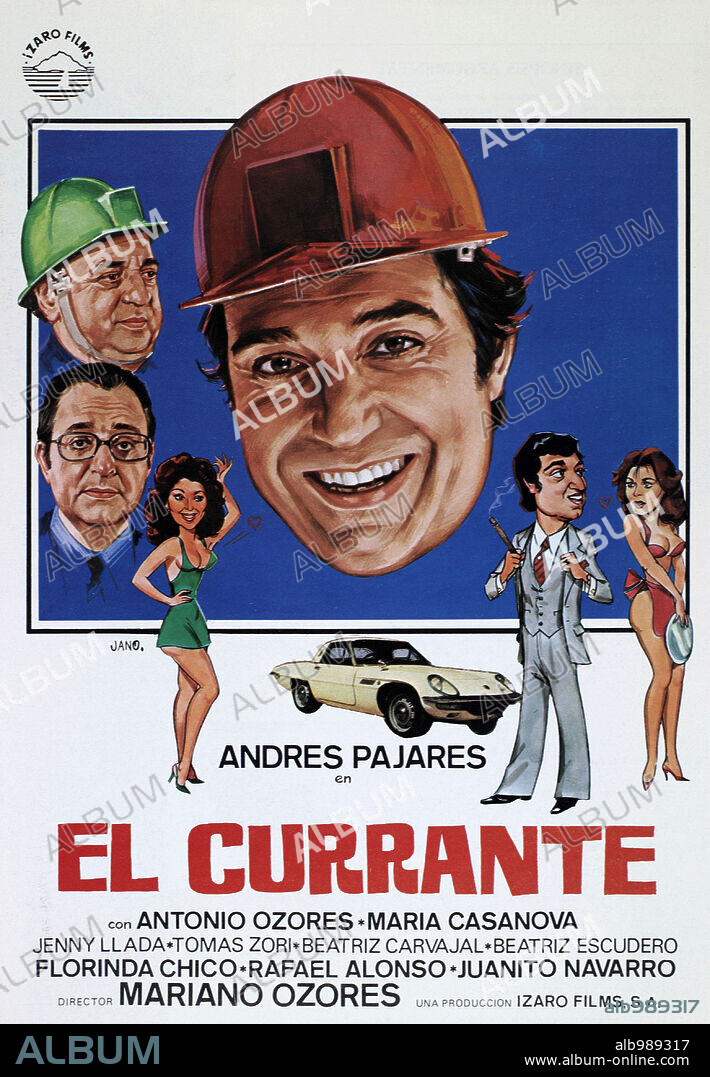 Poster de EL CURRANTE, 1983, dirigida por MARIANO OZORES. Copyright IZARO FILMS / JANO.