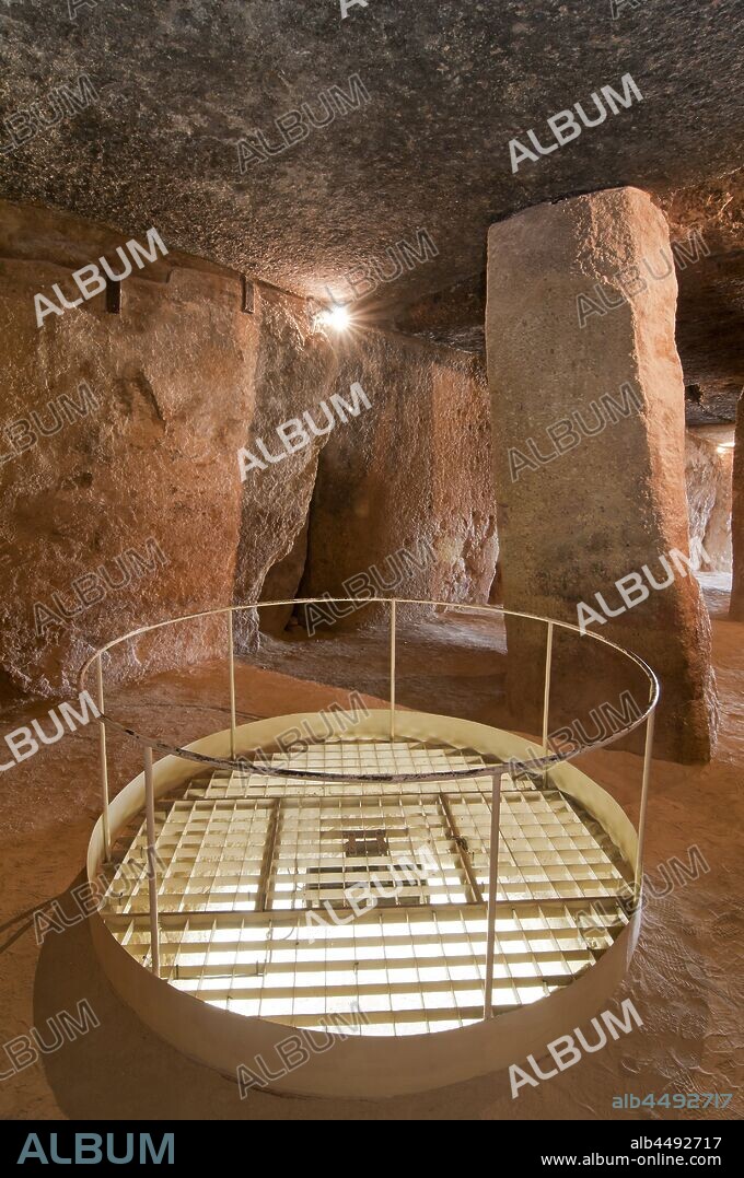 Dolmen - Cueva de Menga, Antequera, Malaga province, Region of Andalusia, Spain, Europe.