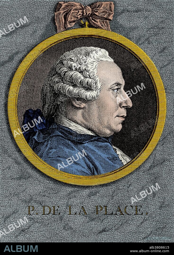 Pierre-Simon, marquis de Laplace (March 23, 1749 - March 5, 1827) was a French mathematician and astronomer whose work was pivotal to the development of mathematical astronomy and statistics. He formulated Laplace's equation, and pioneered the Laplace transform which appears in many branches of mathematical physics. Between 1799 and 1825 he published his most important work, Celestial Mechanics. The book aimed to improve the understanding of the motions in the solar system by studying the gravitational perturbations between the sun and the planets. He proposed that the solar system was formed from a rotating disk of gas and was one of the first scientists to postulate the existence of black holes and the notion of gravitational collapse. He died in 1827 at the age of 77. His brain was removed by his physician, Francois Magendie, and kept for many years, eventually being displayed in a roving anatomical museum. His name is one of the 72 names inscribed on the Eiffel Tower.