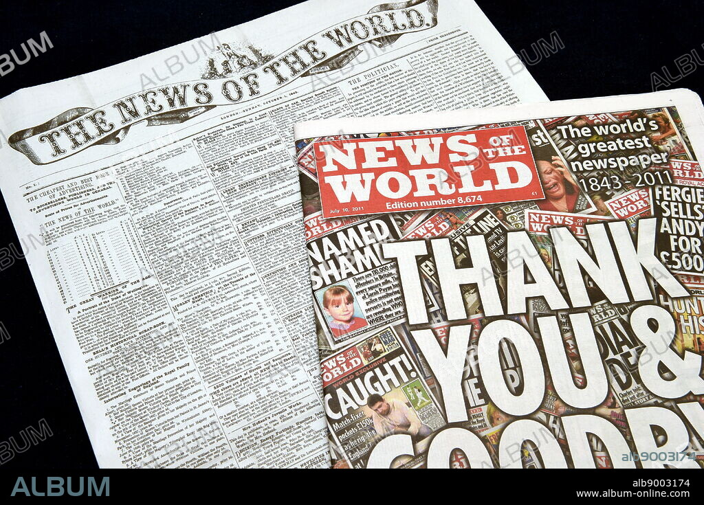 Last publication of the News of the World newspaper.