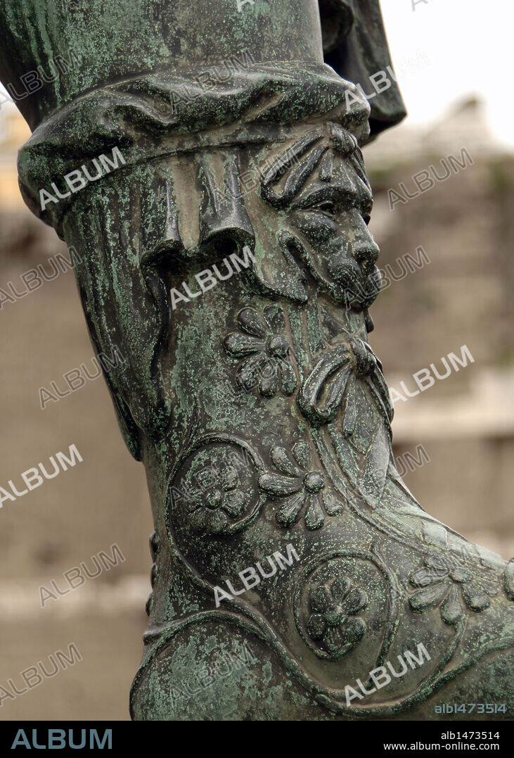 NERVA (Marco Coceyo Nerva) (30-98). Emperador romano (96-98) de la Dinastía Antonina. ESTATUA DE NERVA (detalle). ROMA. Italia.