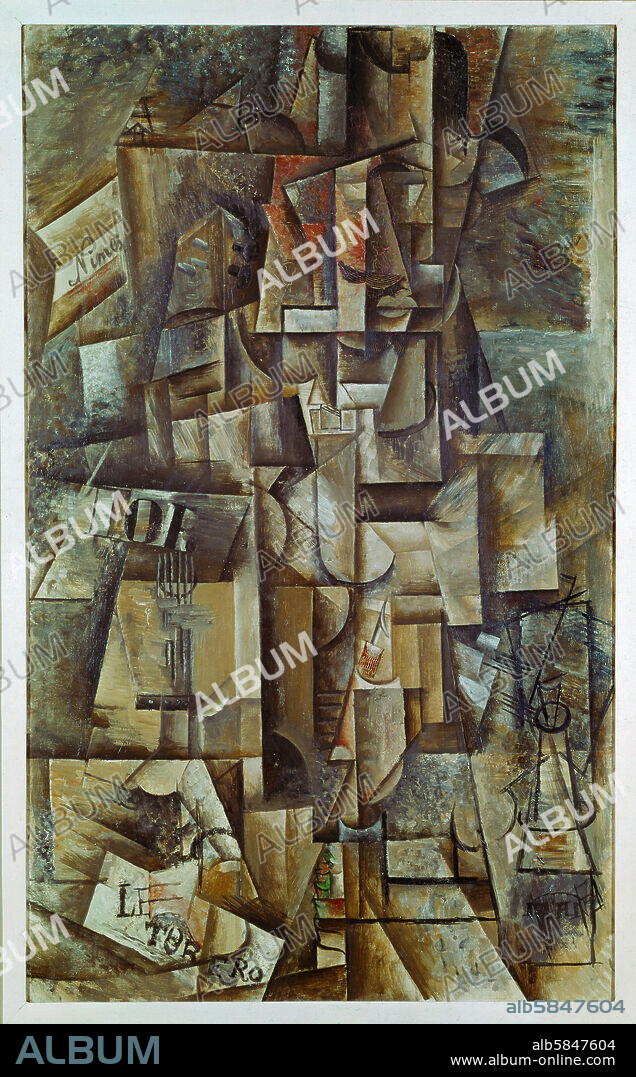 PABLO PICASSO. The Aficionado (of the bullfight), 1912. Canvas.