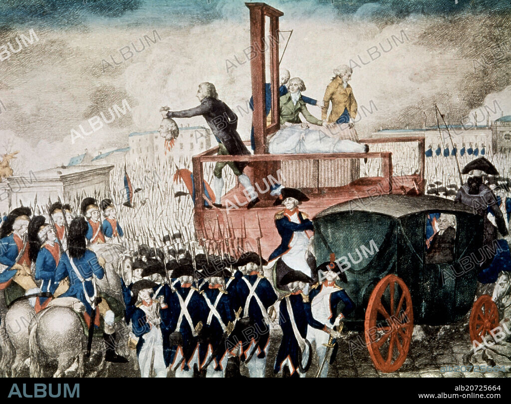 EJECUCION DE LUIS XVI EN LA PLAZA DE LA REPUBLICA, PARIS, 21 DE ENERO DE 1793.