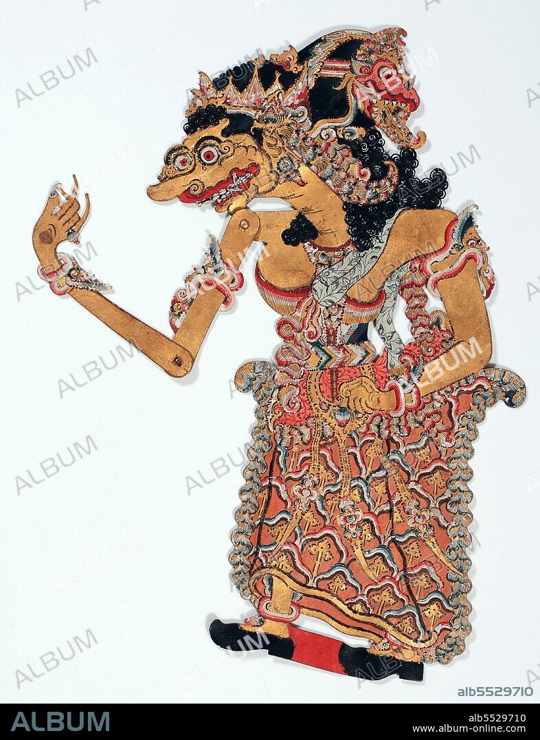 Indonesia: Wayang Kulit ('shadow puppet') figure from the