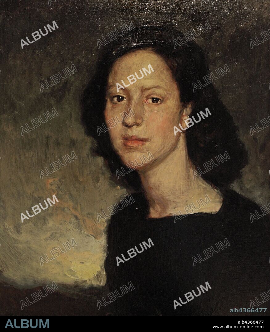 Fernando Alvarez de Sotomayor (1875-1960). Spanish painter. Study of the female head, 1957. Museum of Fine Arts. A Coru–a, Galicia, Spain. (On loan, Prado Museum, Madrid).