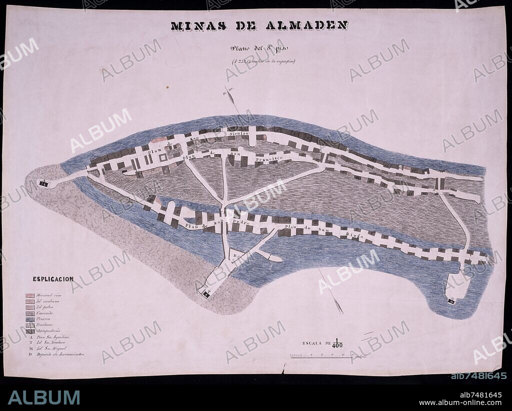 MINAS DE ALMADEN - PLANO DEL 8º PISO.
