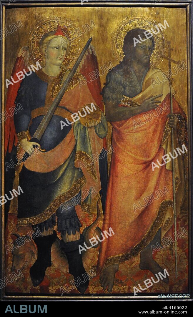 Alvaro Pirez de Evora (ca.1411-1434). Portuguese painter. Saint Michael the Archangel and Saint John the Baptist. National Museum. Warsaw. Poland.