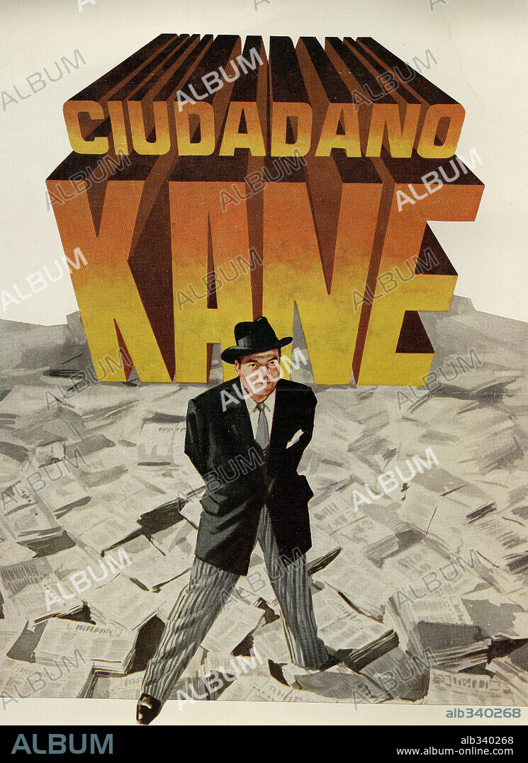 Poster of CITIZEN KANE, 1941, directed by ORSON WELLES. Copyright RKO.