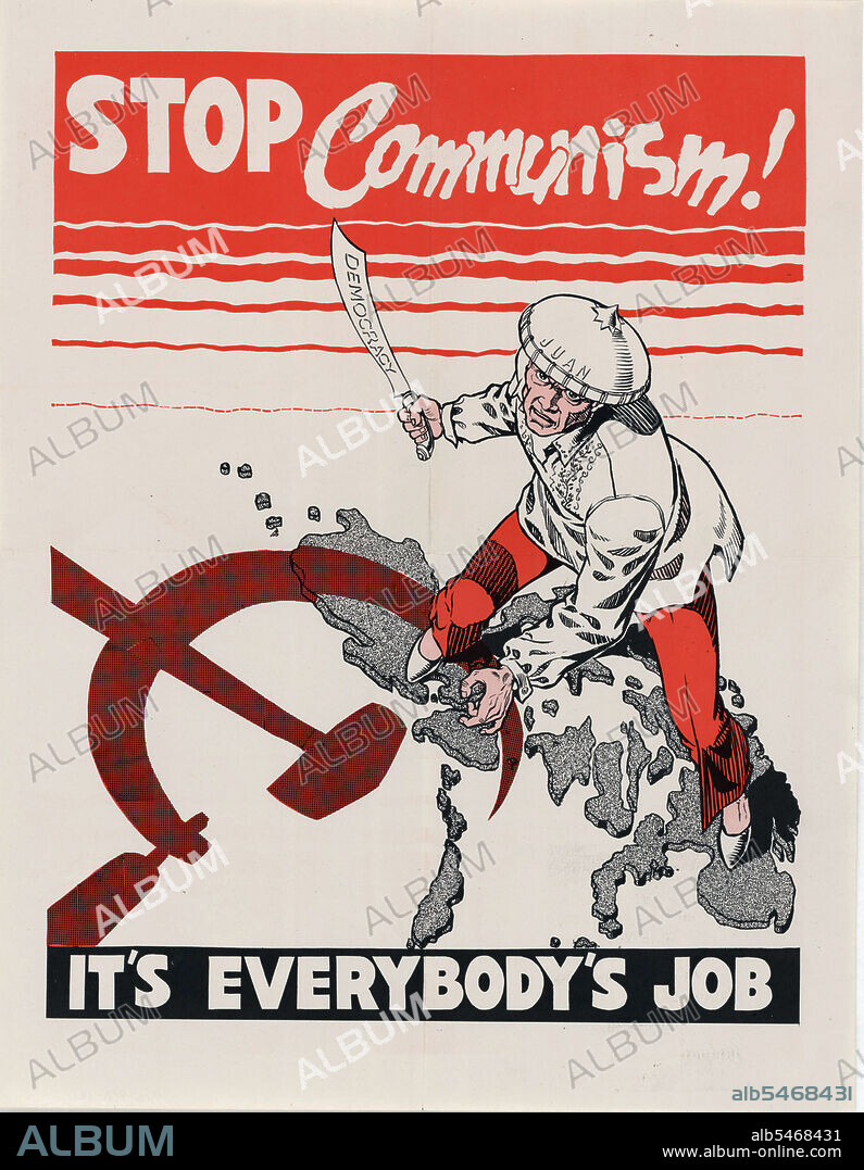 8/13/1951 - U.S. Propaganda Posters in 1950s Asia - 8/13/1951 - U.S. Propaganda Posters in 1950s Asia - Stop Communism.