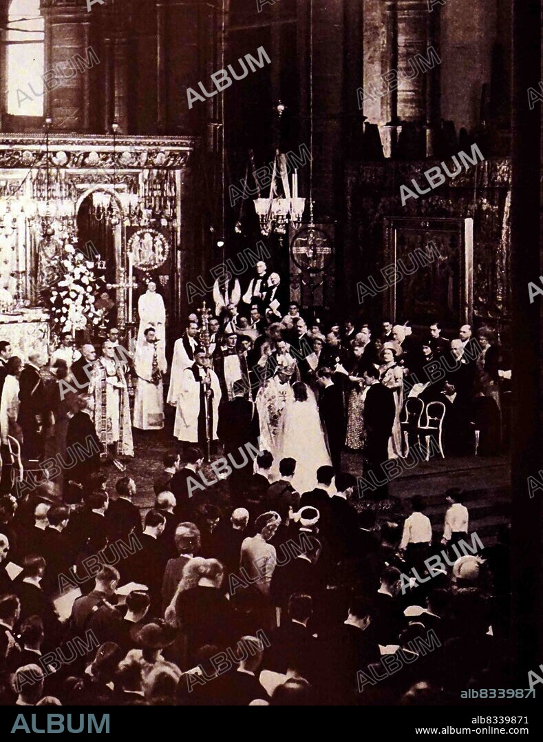 Princess Elizabeth at her marriage to Prince Philip at Westminster Abbey in 1947. Elizabeth II (Elizabeth Alexandra Mary; born 21 April 1926) is Queen of the United Kingdom and 14 other Commonwealth realms. Elizabeth was born in Mayfair, London, as the first child of the Duke and Duchess of York (later King George VI and Queen Elizabeth).