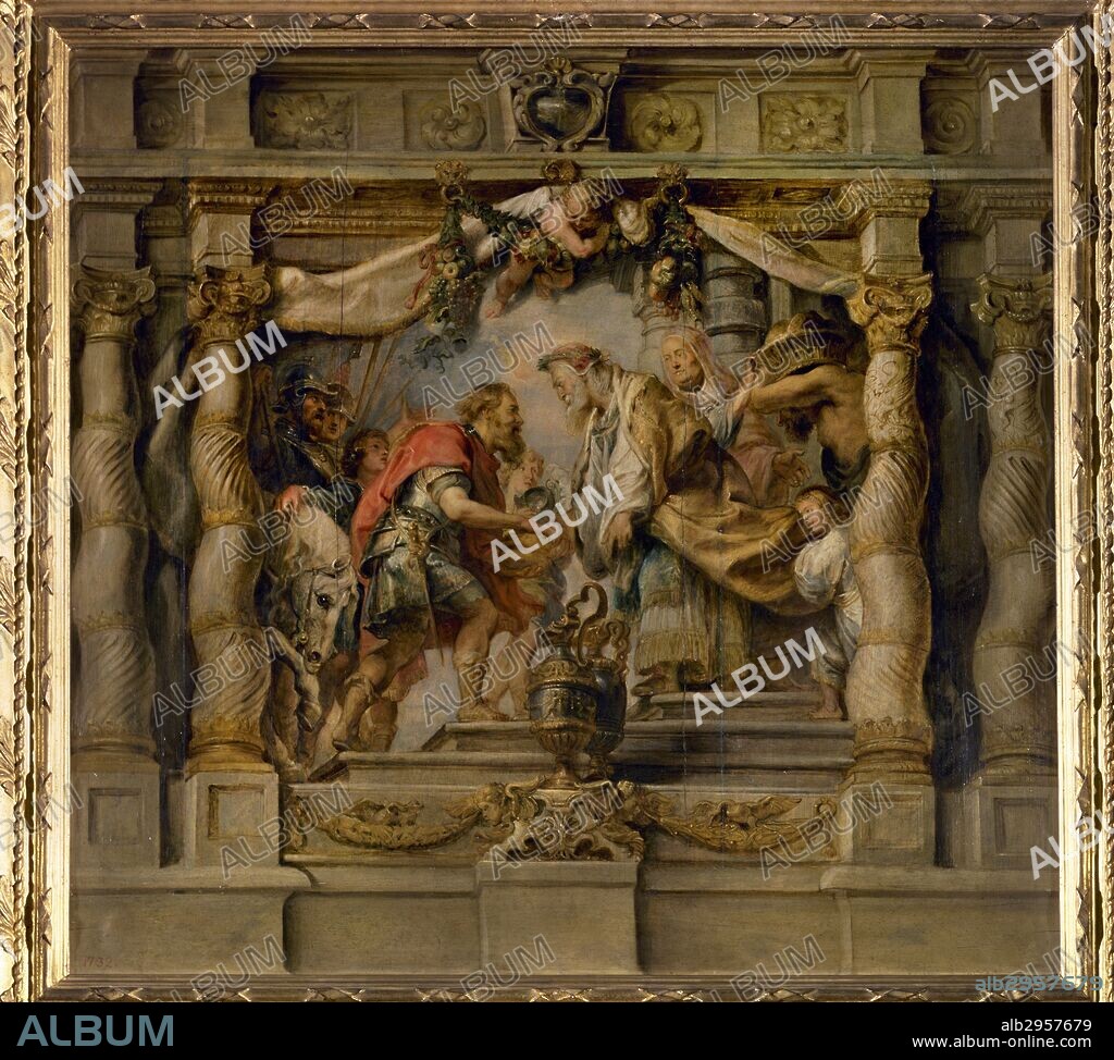 Peter Paul Rubens (1628-1629). Flemish painter. The Meeting of Abraham and Mechizedek, ca.1625. Prado Museum. Madrid. Spain.