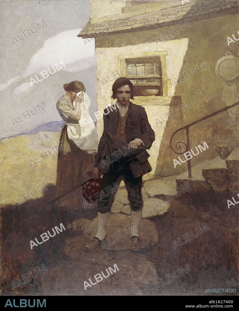 Jim Hawkins leaves home from Treasure Island by Newell Convers Wyeth, 1911, 1882-1945, USA, Pennsylvania, Chadds Ford, Brandywine River Museum.