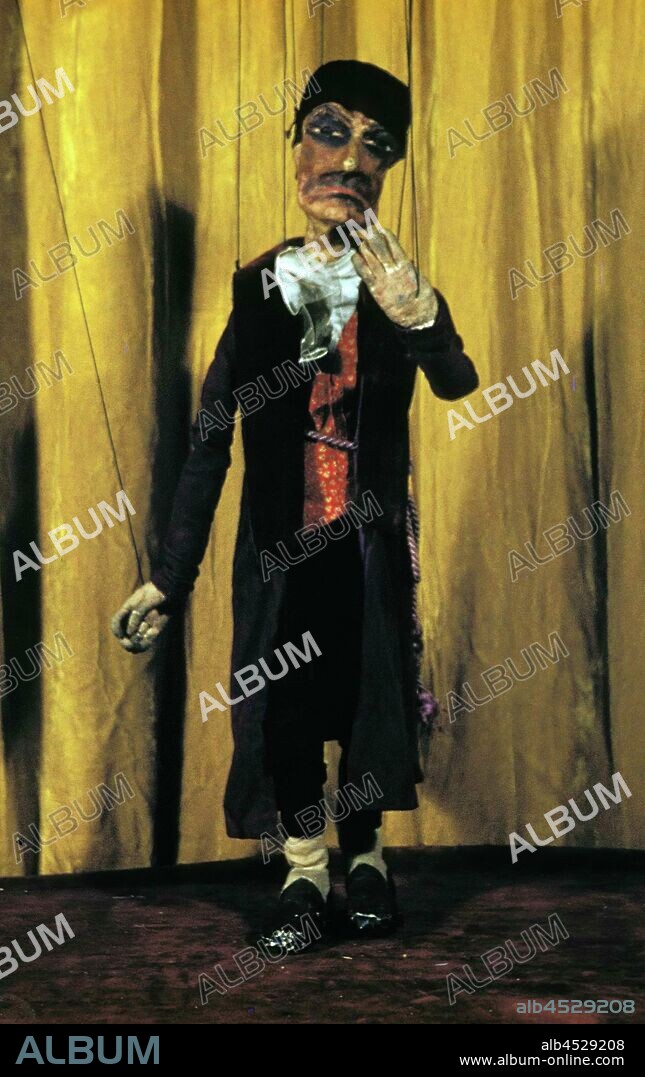 Lilian Owen Thompson, American, 1879 - 1858, Scrooge, early 20th Century, Papier mache, cloth, paint, wire and rope, 22 1/2 x 8 3/4 x 3 1/2 in. (57.2 x 22.2 x 8.9 cm).