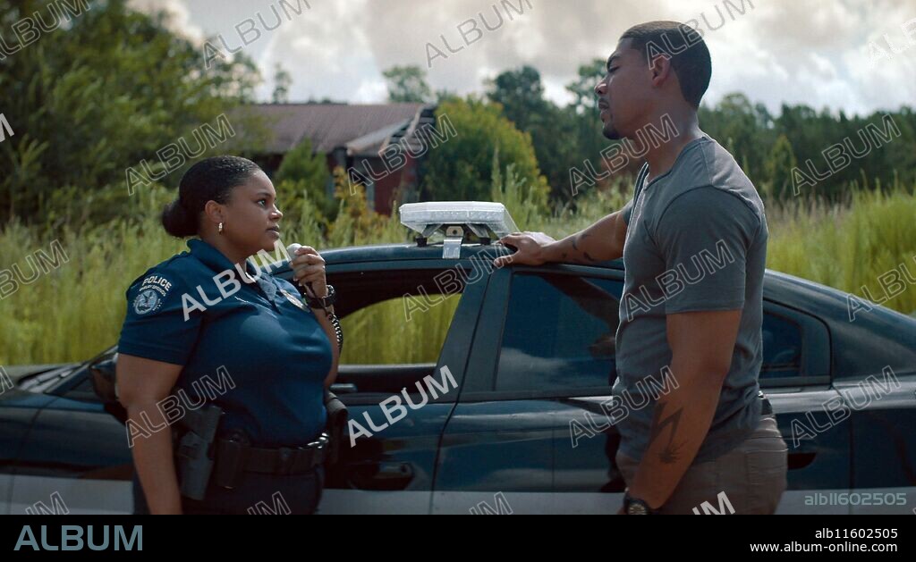 AARON PIERRE and JHE ZSANE in REBEL RIDGE, 2024, directed by JEREMY SAULNIER. Copyright Filmscience / Bonneville Pictures.