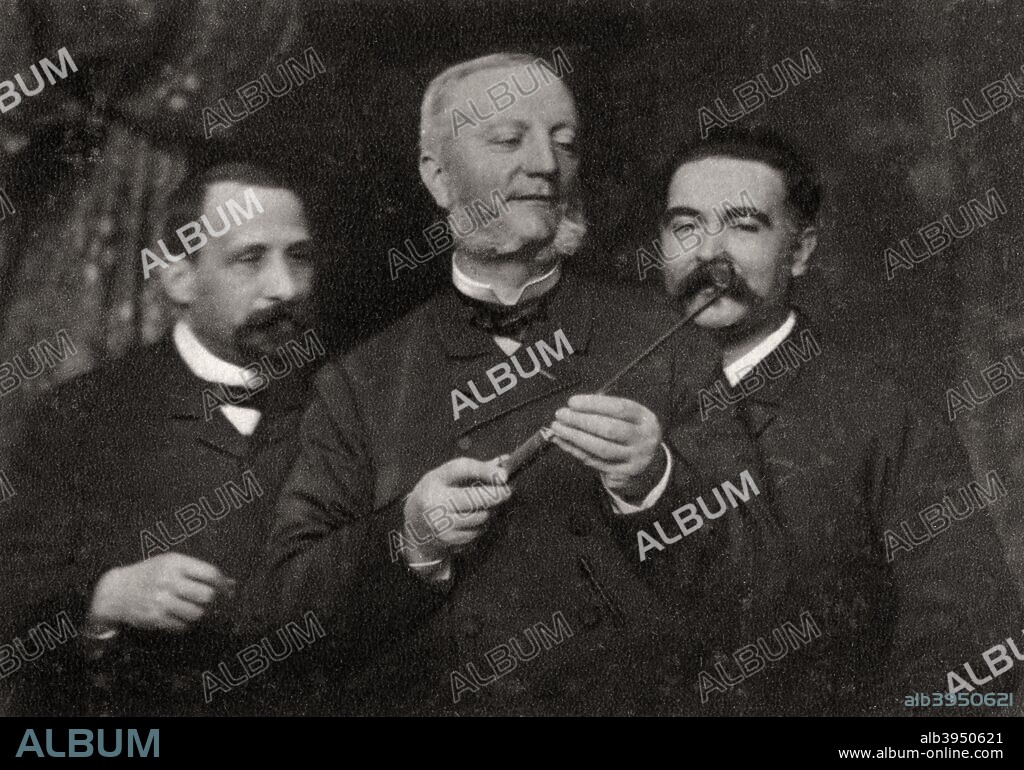 Professor Felix Guyon, French surgeon and urologist, 1903. Guyon (1831-1920) was the first professor of urology in Paris. He is also credited with discovering the ulnar canal in the wrist, which is now known as Guyon's canal. A photograph from Album de Photographies dans L'Intimite de Personnages Illustres, 1860-1925, 9th album, Editions MD, Paris.