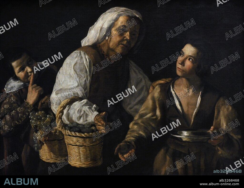 Escuela de Diego Velázquez. Siglo XVII. La vieja vendedora de fruta. Galeria Nacional. Museo Nacional de Arte, Arquitectura y Diseño. Oslo. Noruega.