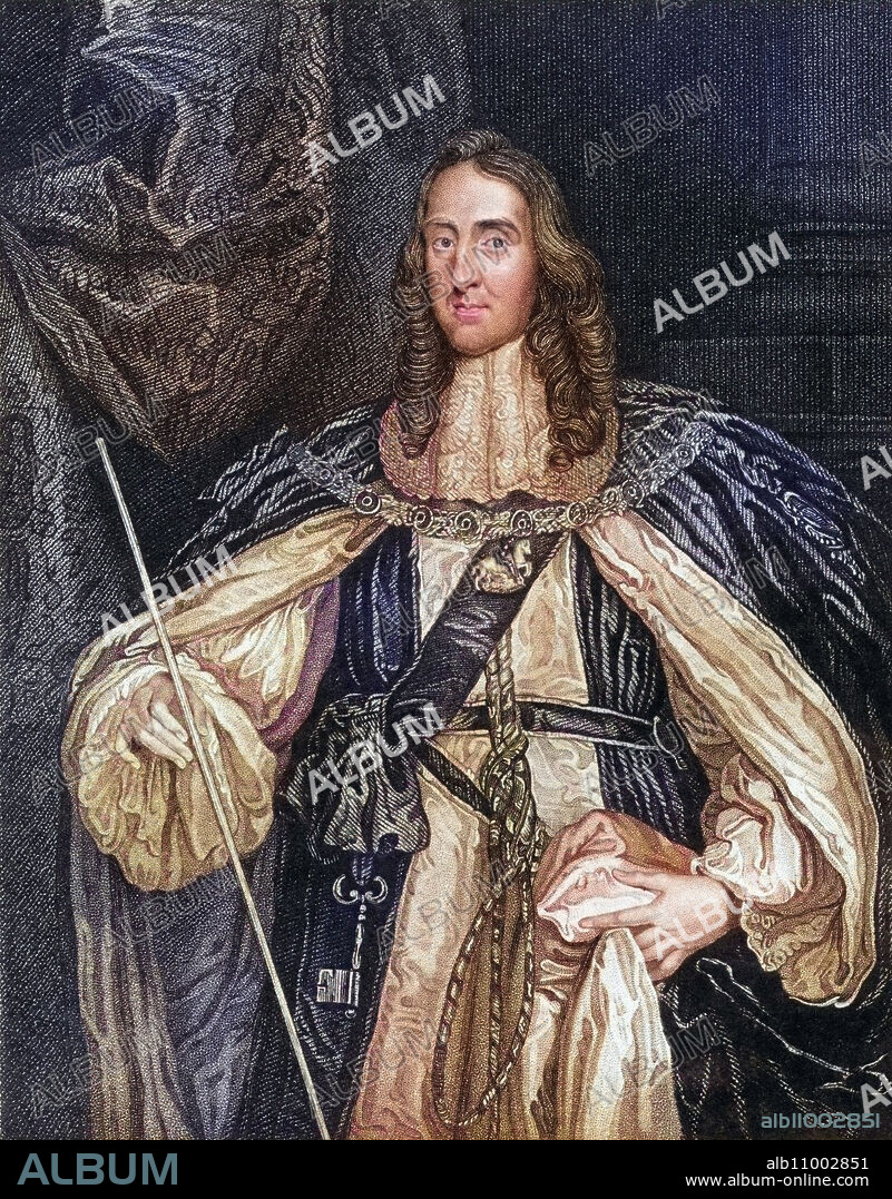 Edward Montagu, 2. Graf von Manchester, Viscount Mandeville, 1602-1671. Parlamentarischer General im Englischen Bºrgerkrieg. Aus dem Buch Lodge's British Portraits erschienen in London 1823., Historisch, digital restaurierte Reproduktion von einer Vorlage aus dem 19. Jahrhundert, Record date not stated.