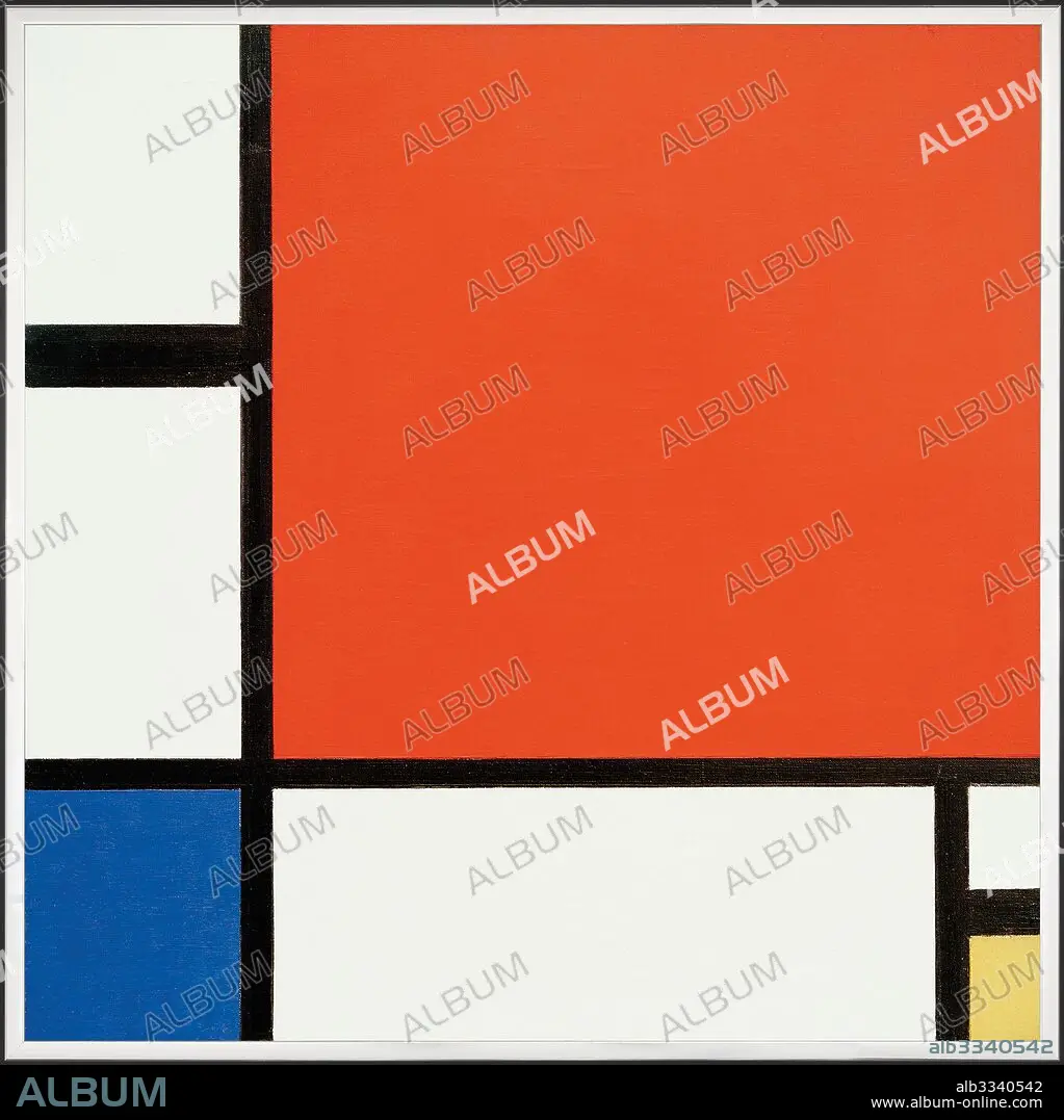 PIET MONDRIAN. Composition with Red, Yellow, and Blue
