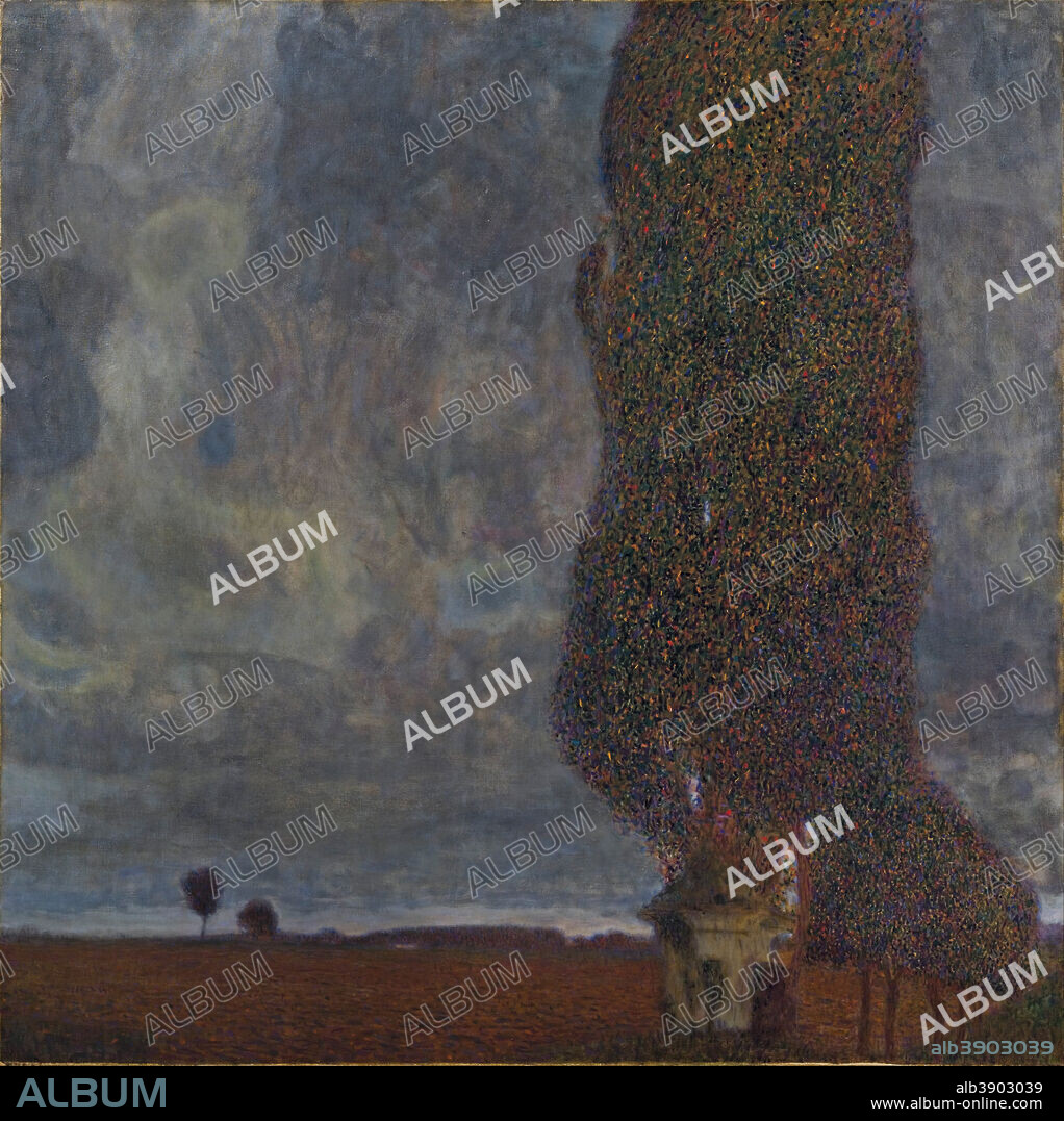 GUSTAV KLIMT. "Aufziehendes Gewitter" (Die große Pappel II) Approaching Thunderstorm (The Large Poplar II). Date/Period: 1903. Painting. Height: 1,008 mm (39.68 in); Width: 1,007 mm (39.64 in).