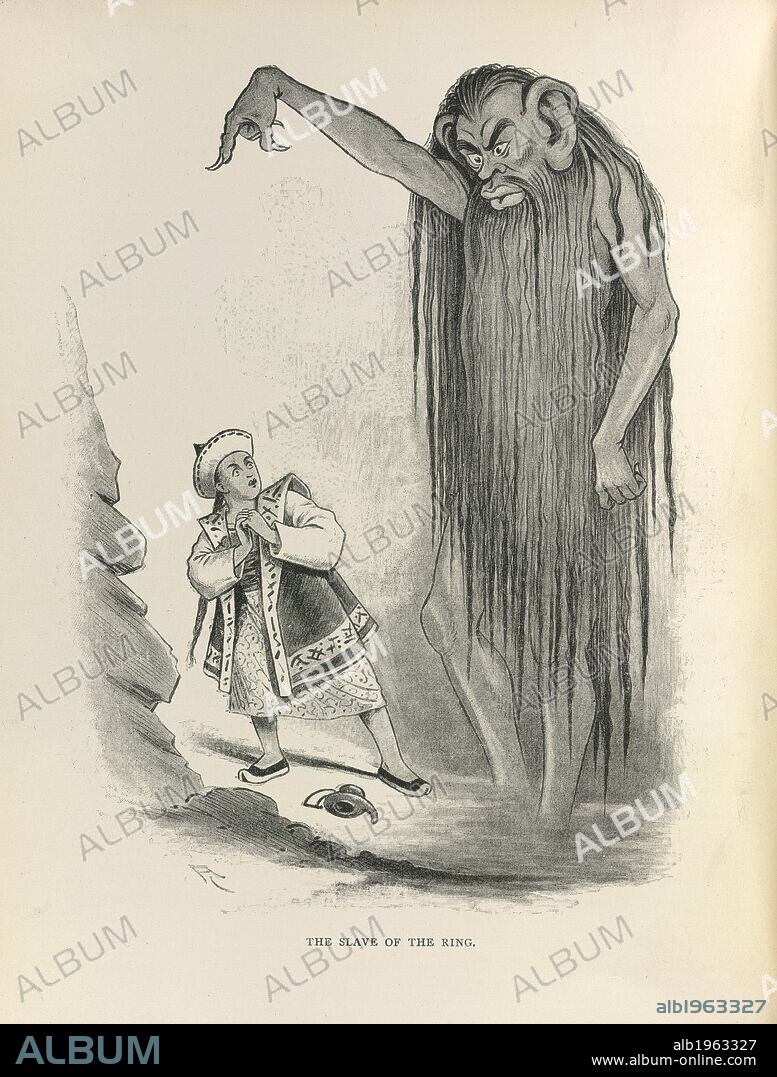 ARCHIBALD CHASEMORE. The slave of the ring. [Aladdin, etc.]. Griffith & Farran, London, [1890.]. Source: 12800.f.45.(9) opposite p.11. Language: English.