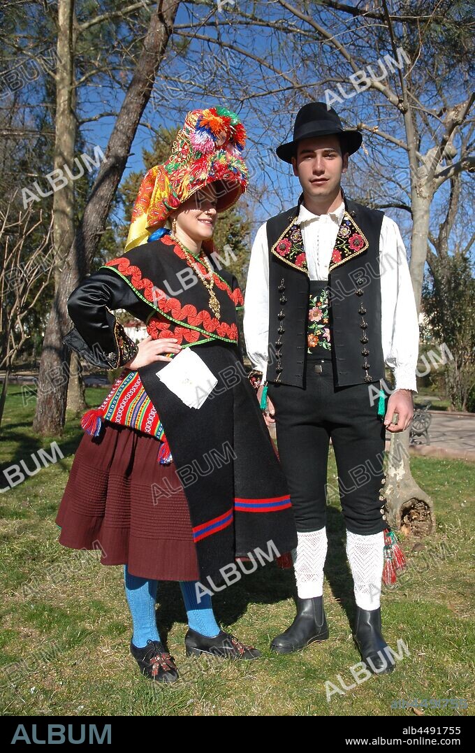 Typical folk costumes, Montehermoso, Caceres province, Region of Extremadura, Spain, Europe.