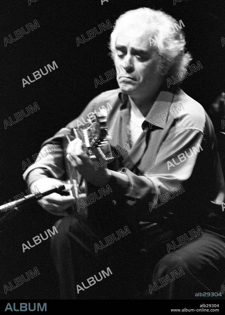 The spanish guitarist Manolo Sanlucar during a performance.