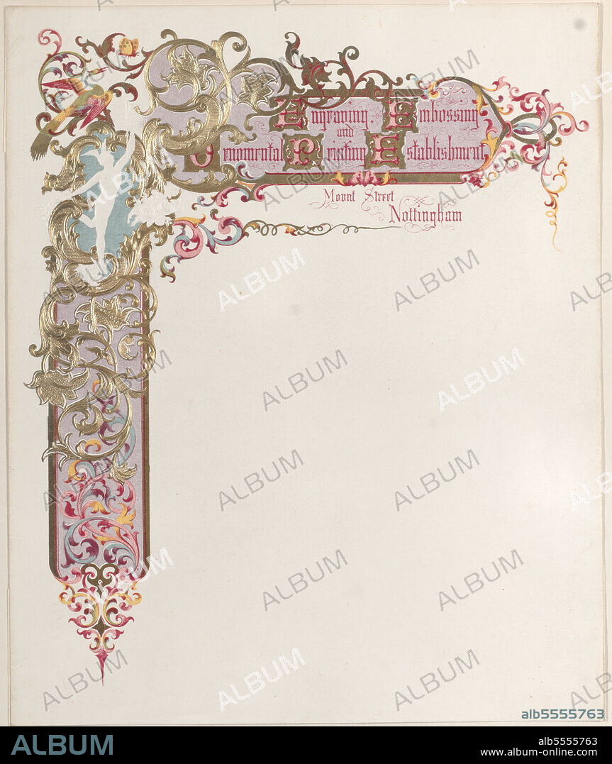 ANON. Stationery for Engraving, Embossing and Ornamental Printing Establishment, 19th century.