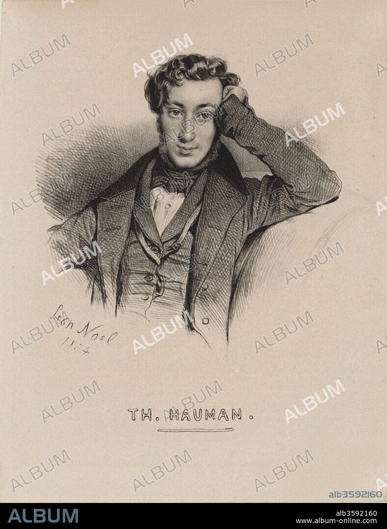 LéON NOëL. Portrait of the violinist and composer Theodor Haumann (1808-1878).