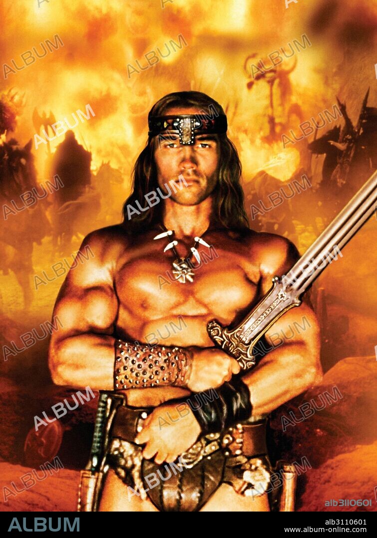 ARNOLD SCHWARZENEGGER in CONAN THE BARBARIAN, 1982, directed by JOHN MILIUS. Copyright DE LAURENTIS ENTERTAINMENT GROUP.
