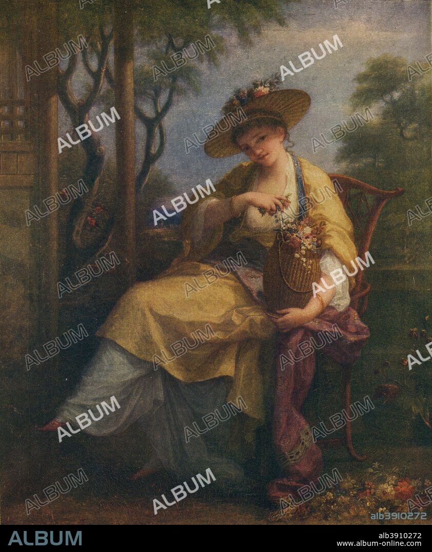 'Self-Portrait of Angelica Kauffmann', c1780. Angelica Kauffman (1741-1807) was an Austrian Neoclassical painter who was one of two female founding members of the Royal Academy in London in 1768. From The Connoisseur Vol LIX, [Otto Limited, London, 1921].