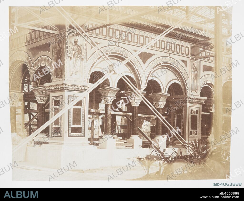 PHILIP HENRY DELAMOTTE. North-West Angle of the Byzantine Court. Photographic Views of the Progress of the Crystal Palace, Sydenham. Taken during the progress of the works, by desire of the directors, by Philip H. Delamotte. Together with a list of the directors and officers of the company, etc. London, 1855. Source: Tab.442.a.5, plate 77.
