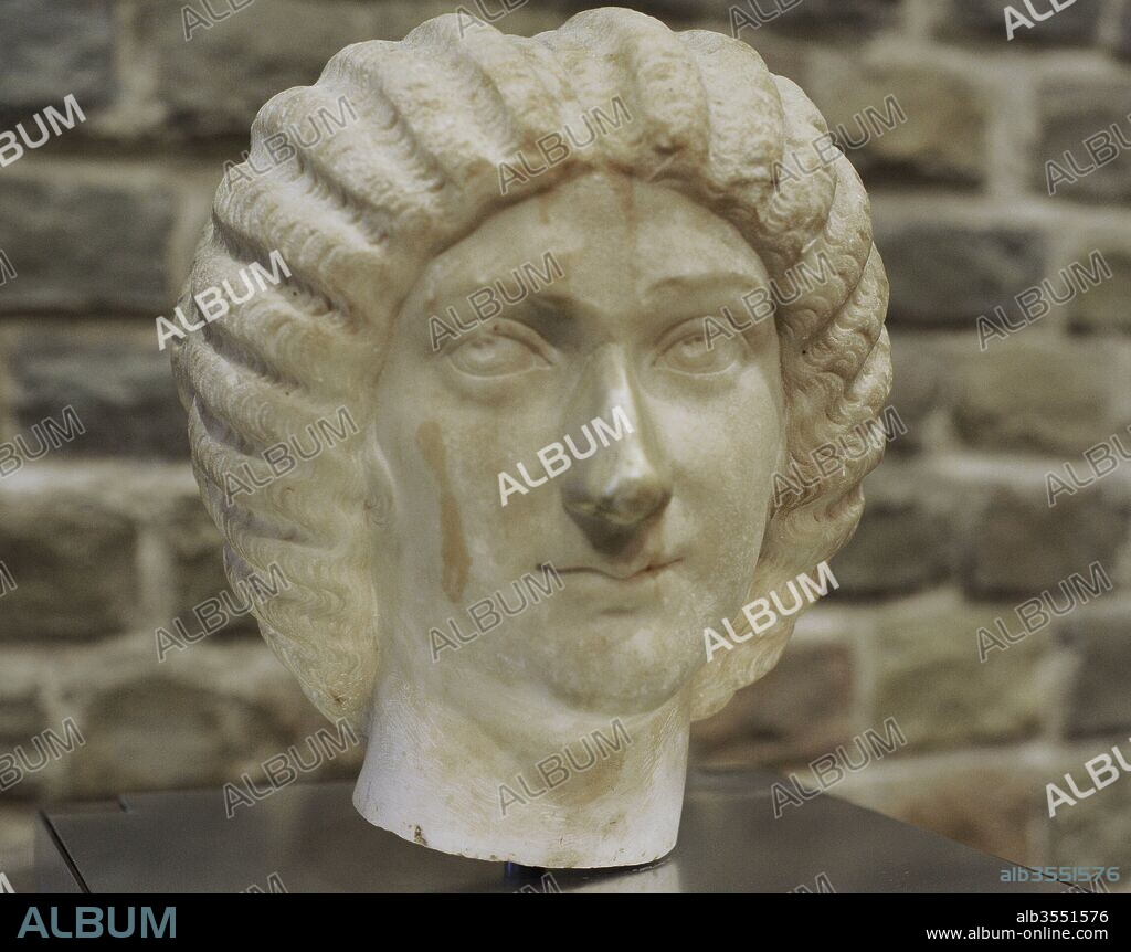 Julia Domna (170-217). Emperatriz consorte romana, esposa del emperador Septimio Severo. Busto fechado entre el 193 y 205. Museo Romano-Germánico. Colonia. Alemania.