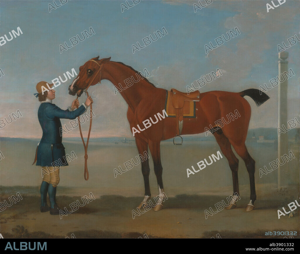 JAMES SEYMOUR. The Duke of Devonshire's Flying Childers. Date/Period: 1742. Painting. Oil on canvas. Height: 1,016 mm (40 in); Width: 1,270 mm (50 in).
