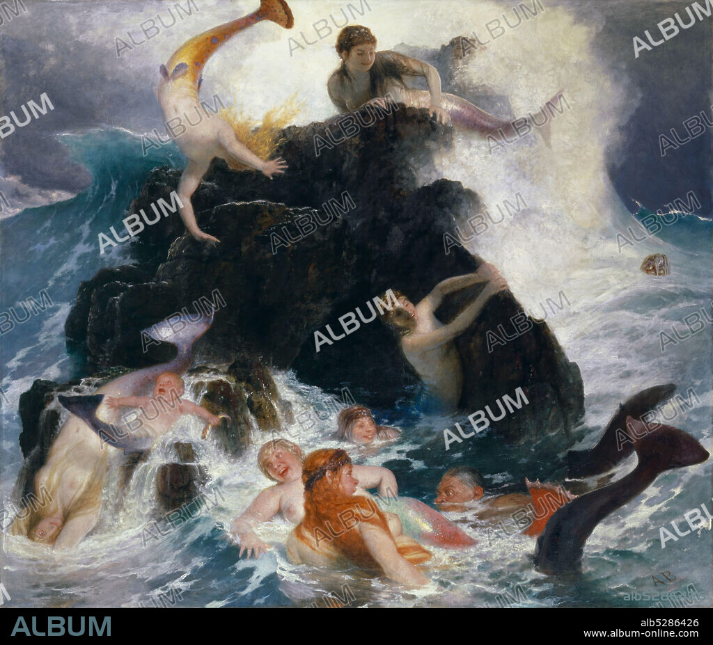ARNOLD BOECKLIN. Play of the Nereides.