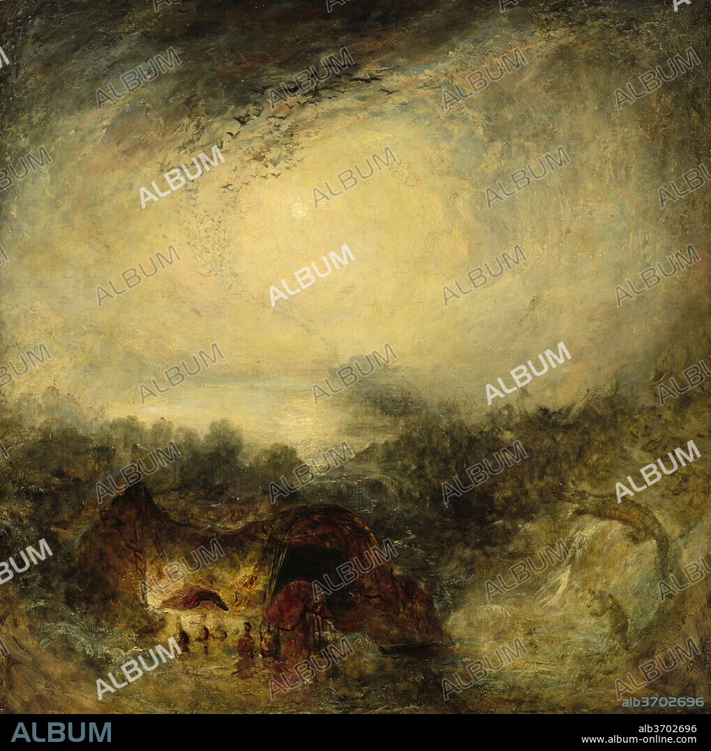 JOSEPH MALLORD WILLIAM TURNER. The Evening of the Deluge. Dated: c. 1843. Dimensions: overall: 76 x 76 cm (29 15/16 x 29 15/16 in.). Medium: oil on canvas.