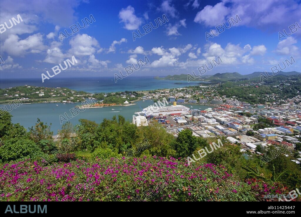 Capital city of Castries, St. Lucia, Windward Islands, West Indies, Caribbean, Central America.