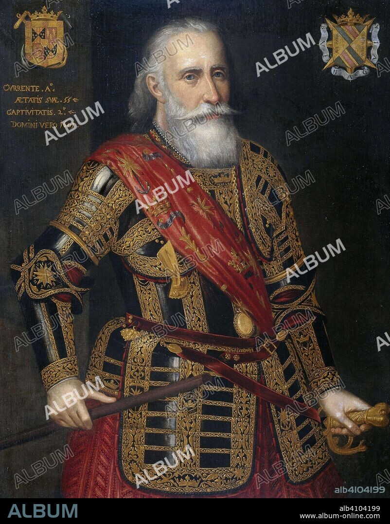 DANIËL VAN DEN QUEBORN (POSSIBLY). Portrait of Francisco Hurtado de Mendoza. Portrait of Francisco Hurtado de Mendoza, Admiral of Aragon. Dating: 1601. Place: Northern Netherlands. Measurements: h 97 cm × w 76 cm × t 3 cm; d 6.9 cm.