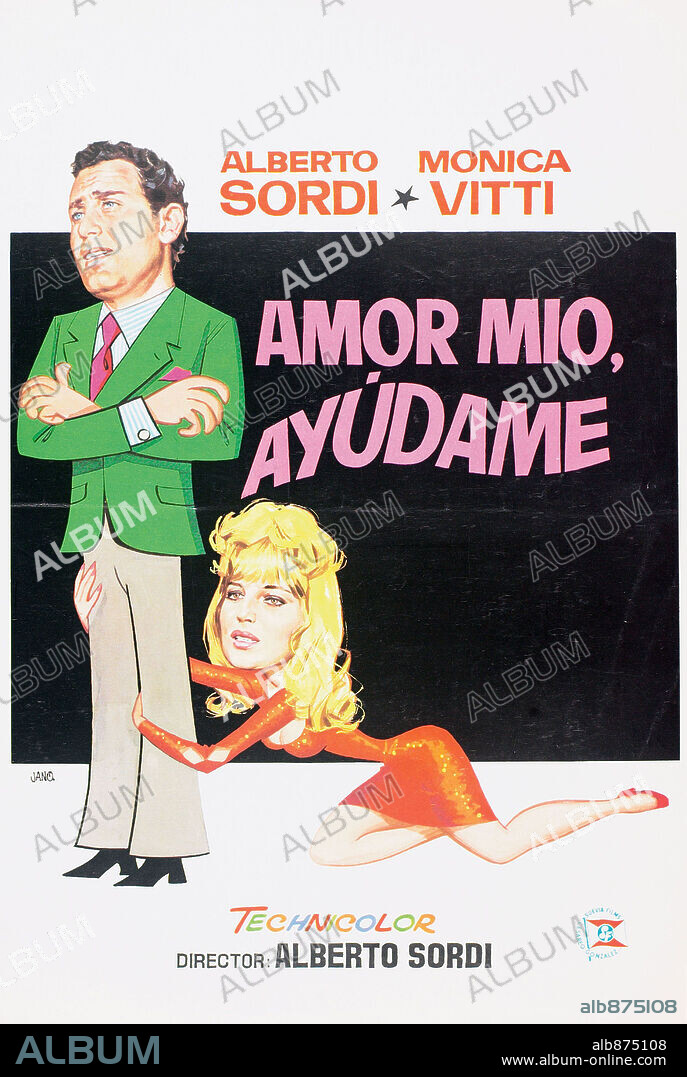 Poster de AMOR MÍO, AYÚDAME, 1969 (AMORE MIO AIUTAMI), dirigida por ALBERTO SORDI. Copyright DOCUMENTO FILMS.
