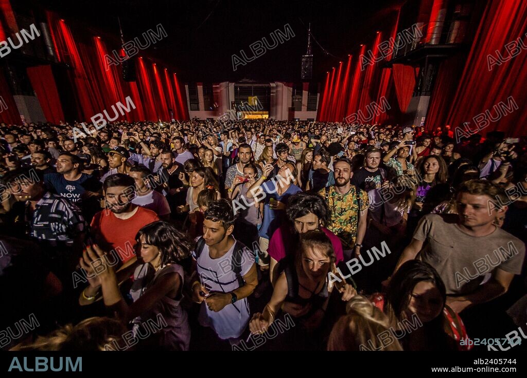 Jun 12, 2014 - Barcelona, Spain - Festival goers move to the music of Danish multi-instrumentalist, DJ and producer Anders Trentemller and his band at the SONAR festival in Barcelona - Thousands of international electronic music fans gather at Sonar, a 3-day-long international Festival of Advanced Music and New Media Art, during it's 21st edition with the biggest workshops, concerts and DJ performances in Barcelona. 12/06/2014