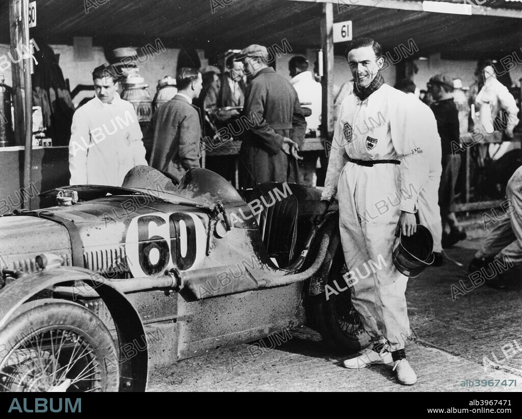 The Earl of March with a C type MG, 1931(?). Frederick Charles Gordon-Lennox, Duke of Richmond and Gordon, Earl of March competed in motor racing in the 1920s and 1930s, winning a number of races at Brooklands. In 1948, he converted the airfield situated on his Goodwood estate into a motor racing circuit.