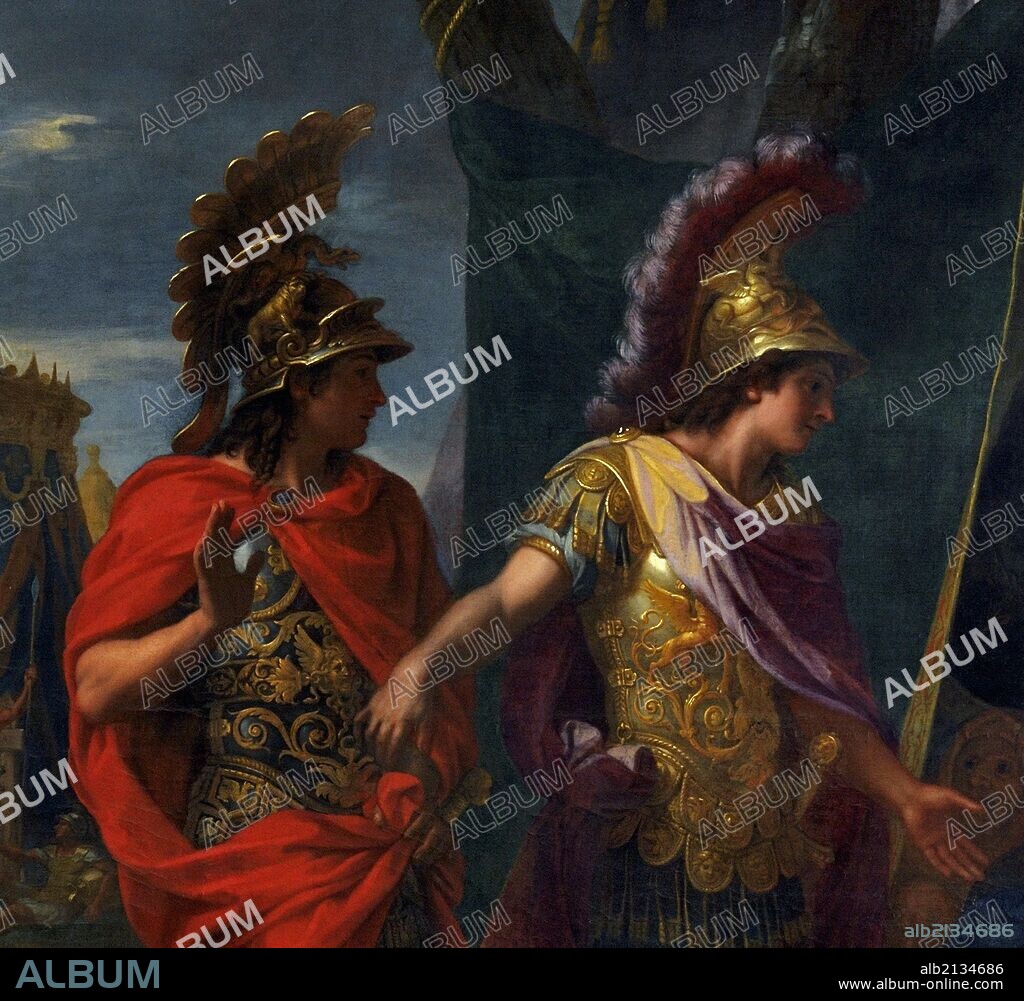 Detail from 'The Queens of Persia at the Feet of Alexander' also called 'The Tent of Darius'. Oil on canvas. By Charles Le Brun circa 1660. (Photo by: Universal History Archive/UIG via Getty Images).