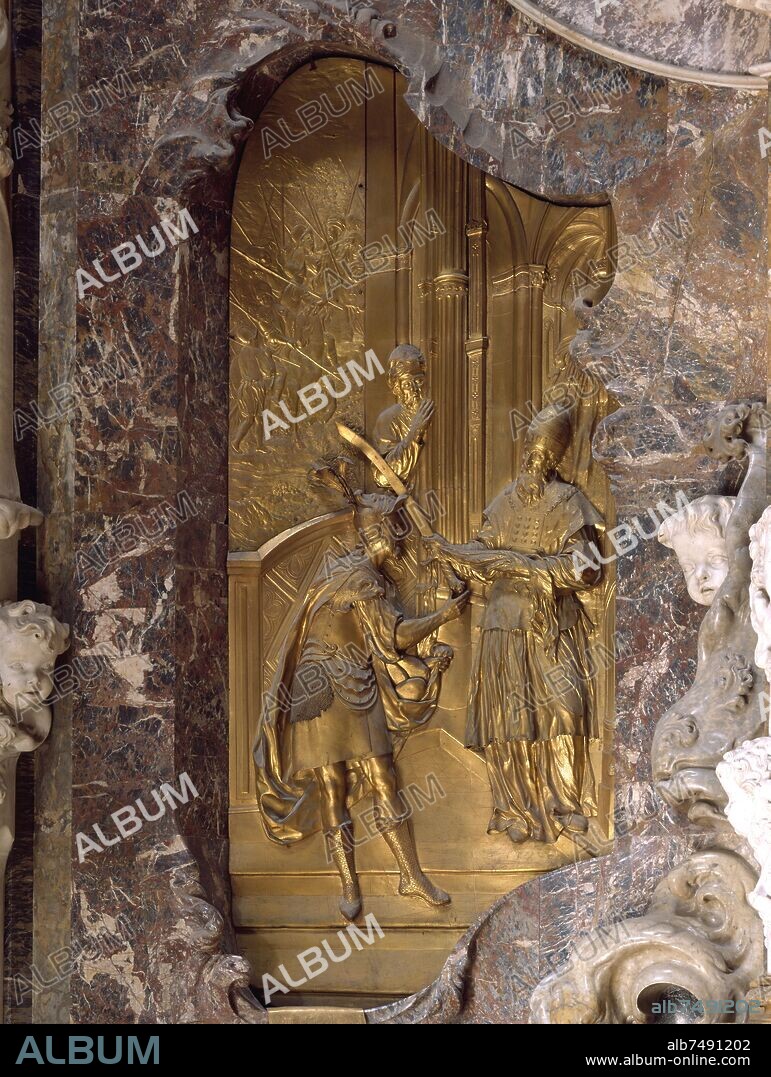 NARCISO TOME (1690-1742). DETALLE DE UNO DE LOS BRONCES DEL TRANSPARENTE DE LA CATEDRAL DE TOLEDO - SIGLO XVIII.