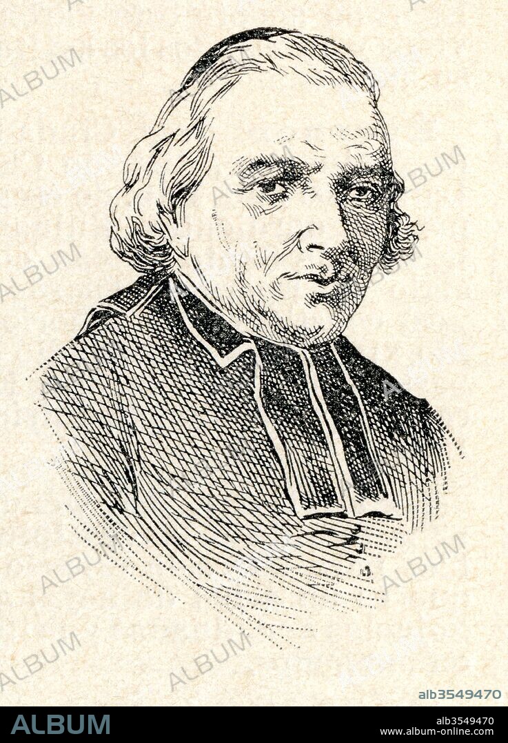 The Abbé Charles-Michel de l'Épée, 1712 - 1789. French philanthropic educator of 18th-century France, aka Father of the Deaf. From Enciclopedia Ilustrada Segui, published c. 1900.