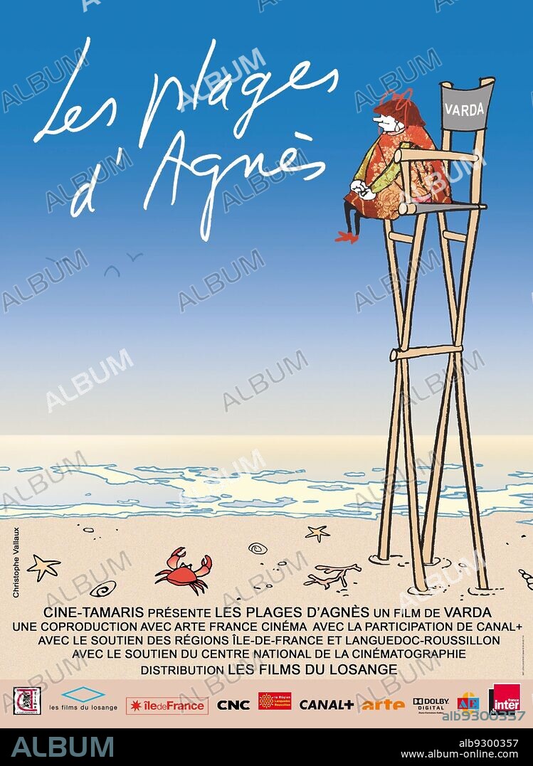 Poster of THE BEACHES OF AGNES, 2008 (LES PLAGES D'AGNES), directed by AGNES VARDA. Copyright Ciné Tamaris / France 2.
